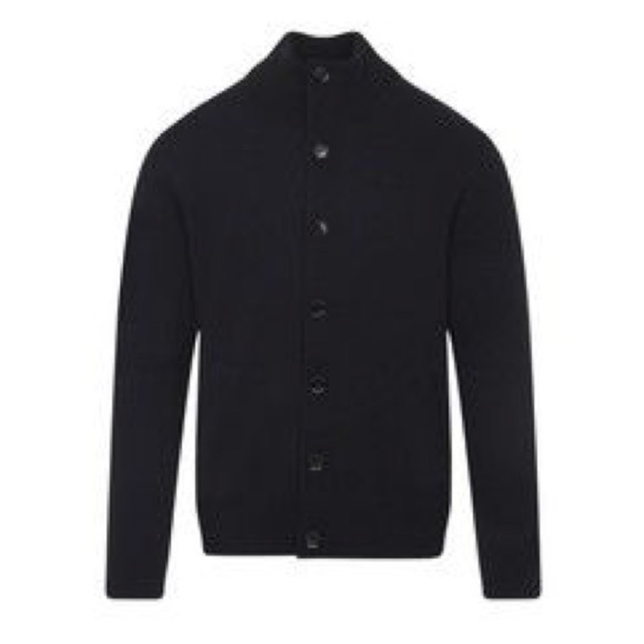 Banana Republic Men's Black Cardigan Cotton Sweater Jacket Size Medium NEW - Picture 1 of 14